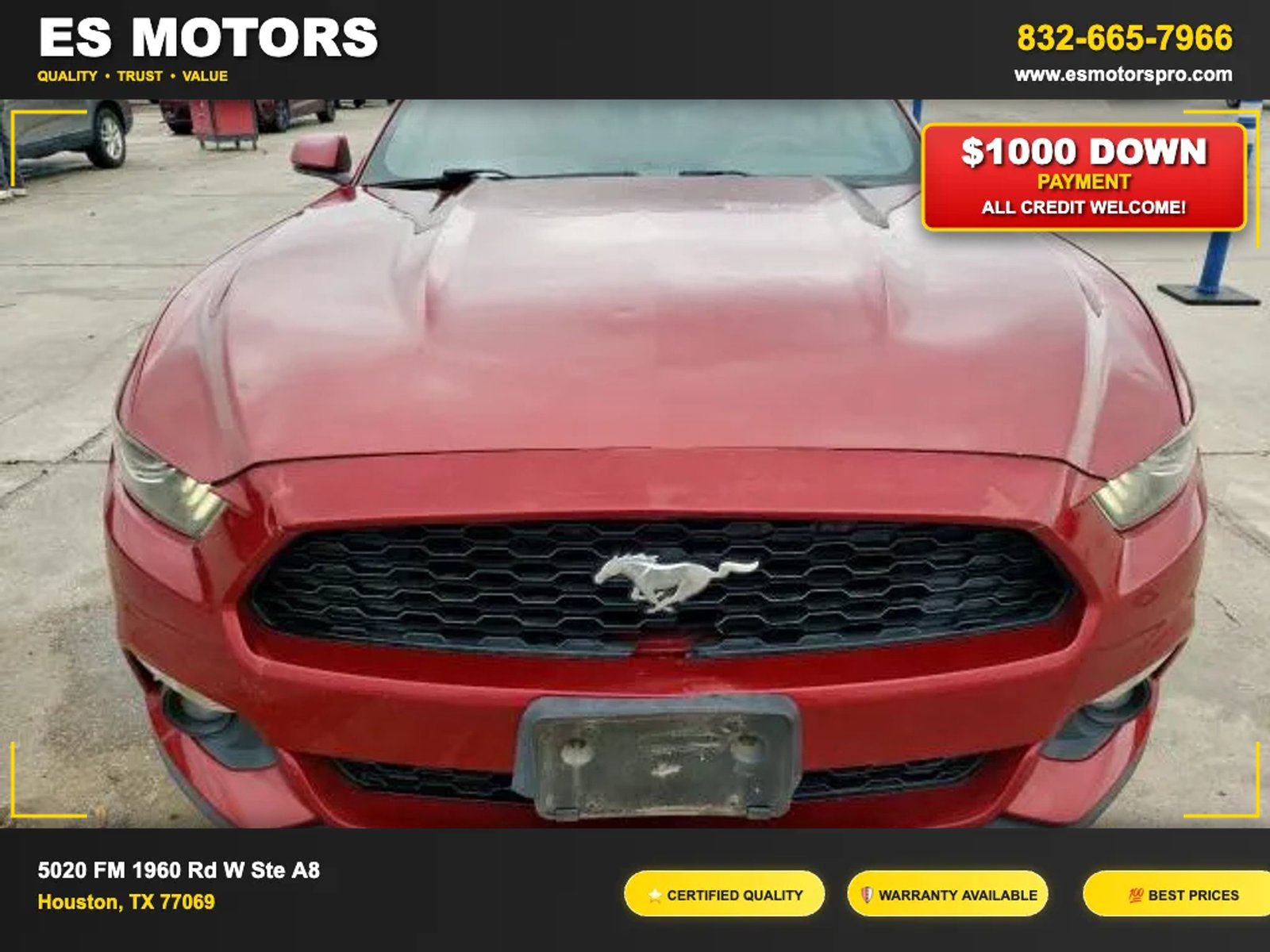 2016 Ford Mustang EcoBoost Premium Coupe 2D