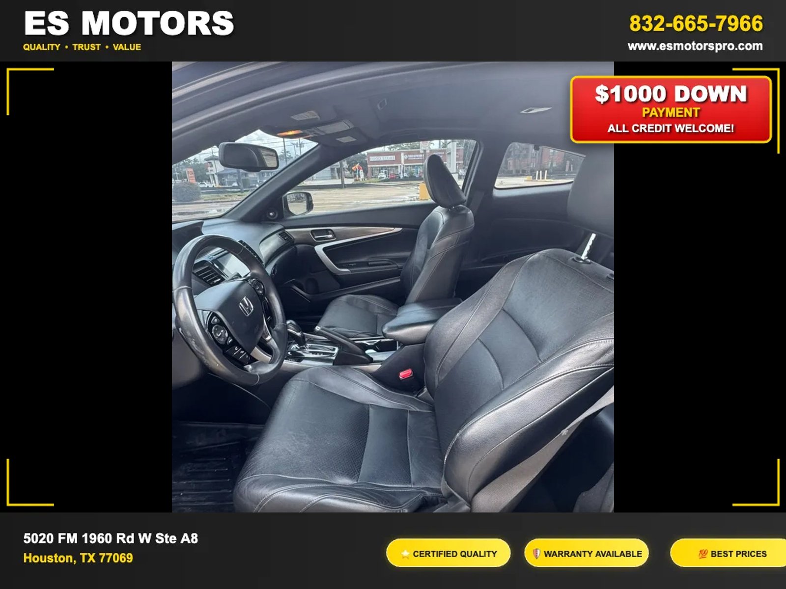 2016 Honda Accord EX-L Coupe 2D