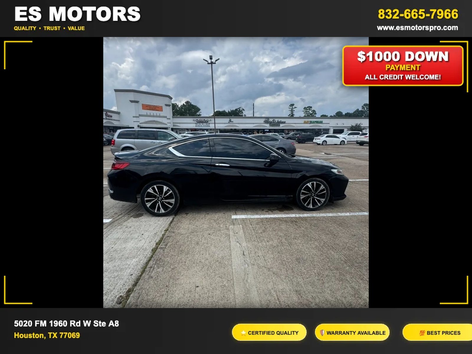 2016 Honda Accord EX-L Coupe 2D