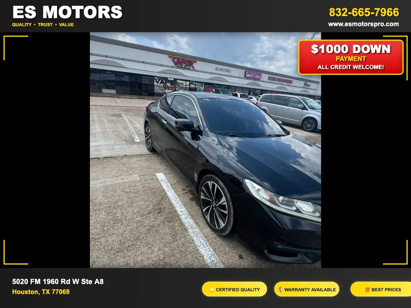 2016 Honda Accord EX-L Coupe 2D full