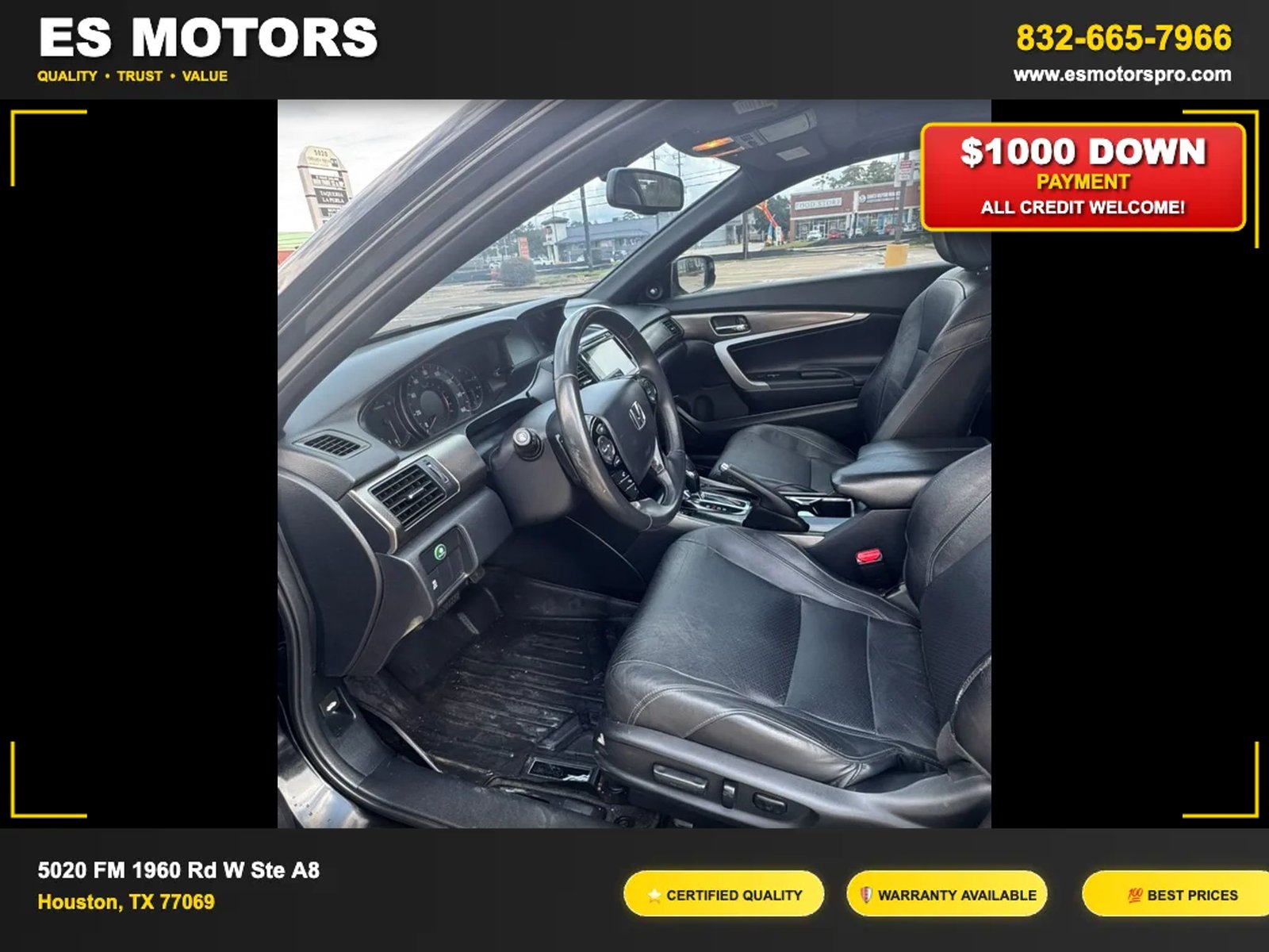 2016 Honda Accord EX-L Coupe 2D full