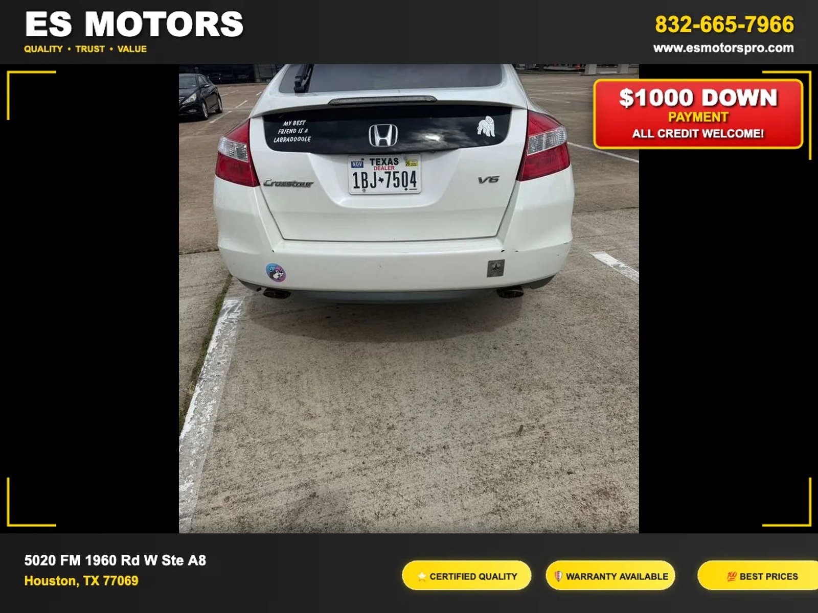 2012 Honda Crosstour EX-L Sport Utility 4D