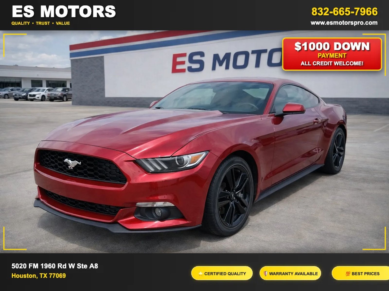 
2016 Ford Mustang EcoBoost Premium Coupe 2D full									