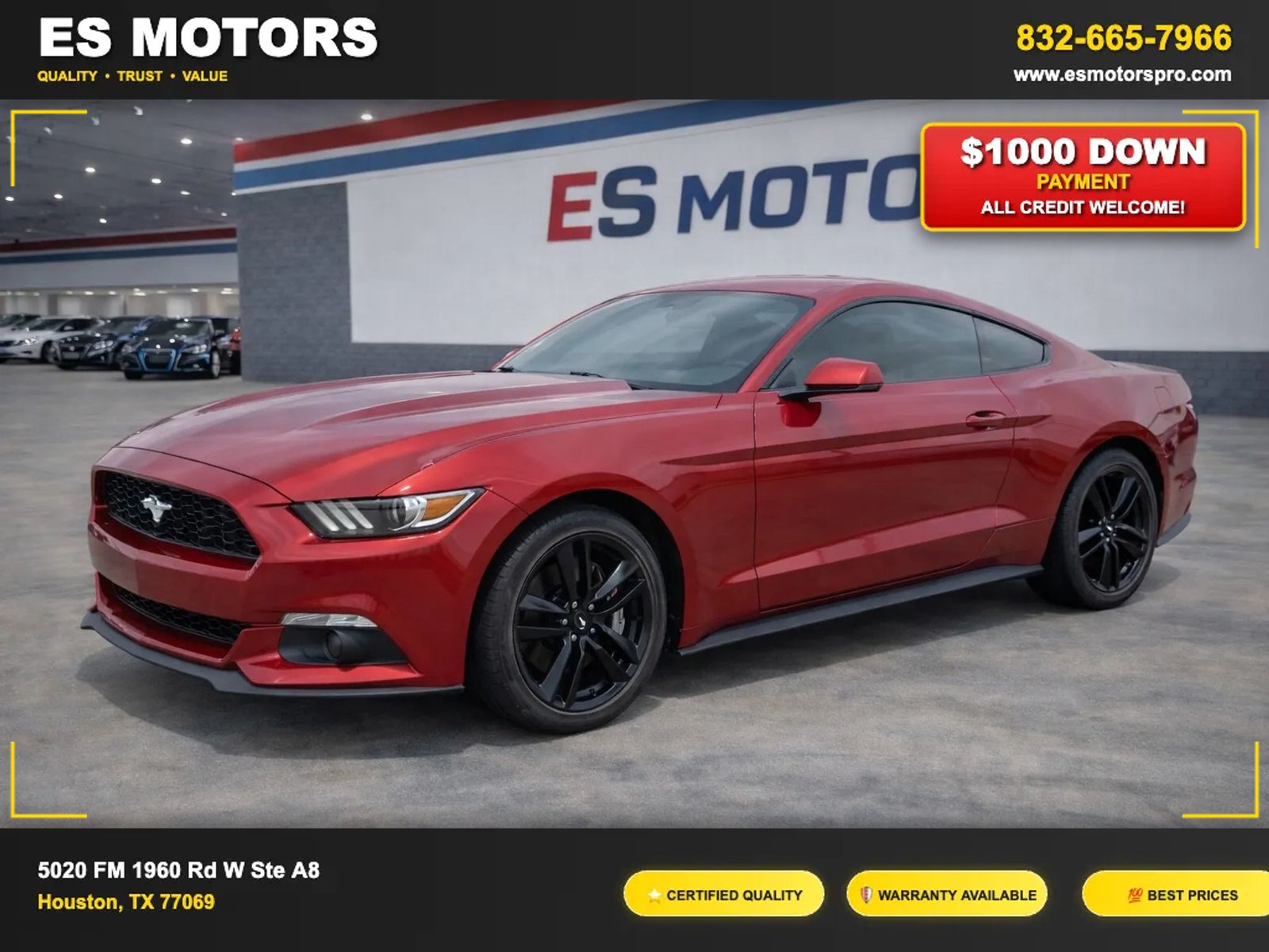 
2016 Ford Mustang EcoBoost Premium Coupe 2D full									